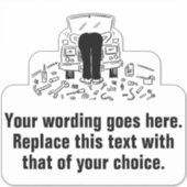 Garageapparatuur of autoonderhoud sticker (Voorkant)