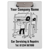 Garageauto's en reparaties van voertuigen klembord (Voorkant)