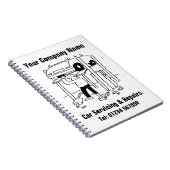 Garageauto's en reparaties van voertuigen notitieboek (Rechterzijde)