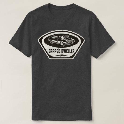 Garagebewoner Auto Mechanische Spier T-shirt (Design voorkant)