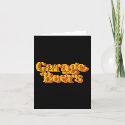 Garagebieren Bier Drink Retro Funny Fathers Day Kaart (Voorkant)