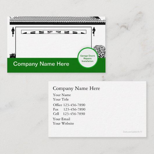 Garagedeur Moderne Visitekaartjes (Voorkant / Achterkant)