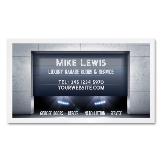 Garagedeurdiensten Magnetisch Visitekaartje (Voorkant)