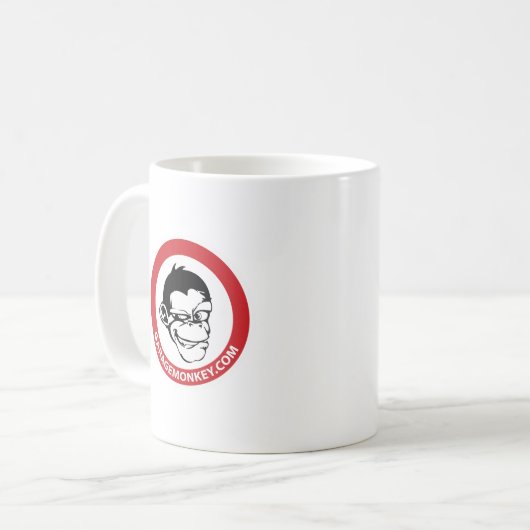 GarageMonkey Badge Coffee Mok (Voorkant links)