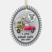 Garageverkoop op maat keramisch ornament (Rechts)