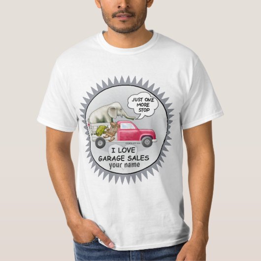 Garageverkoop op maat t-shirt (Voorkant)