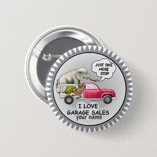 Garageverkoop Ronde Button 5,7 Cm (Voorkant /achterkant)