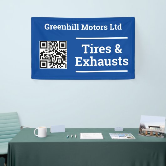 Garagevoertuig Onderhoudsontwerp met QR-code Spandoek (Beurs)