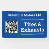 Garagevoertuig Onderhoudsontwerp met QR-code Spandoek (Horizontaal)