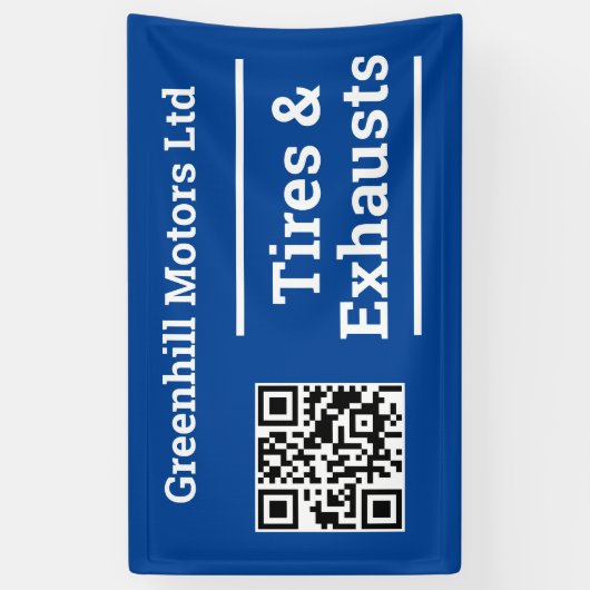 Garagevoertuig Onderhoudsontwerp met QR-code Spandoek (Verticaal)