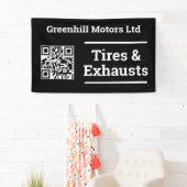 Garagevoertuig Onderhoudsontwerp met QR-code Spandoek (Insitu)