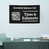 Garagevoertuig Onderhoudsontwerp met QR-code Spandoek (Beurs)