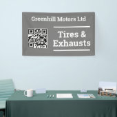 Garagevoertuig Onderhoudsontwerp met QR-code Spandoek (Beurs)