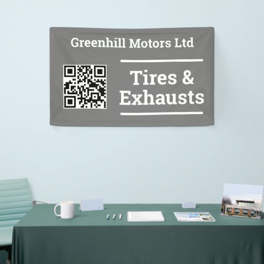 Garagevoertuig Onderhoudsontwerp met QR-code Spandoek (Beurs)