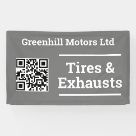 Garagevoertuig Onderhoudsontwerp met QR-code Spandoek