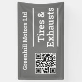 Garagevoertuig Onderhoudsontwerp met QR-code Spandoek (Verticaal)