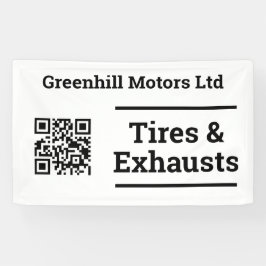 Garagevoertuig Onderhoudsontwerp met QR-code Spandoek