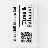 Garagevoertuig Onderhoudsontwerp met QR-code Spandoek (Verticaal)