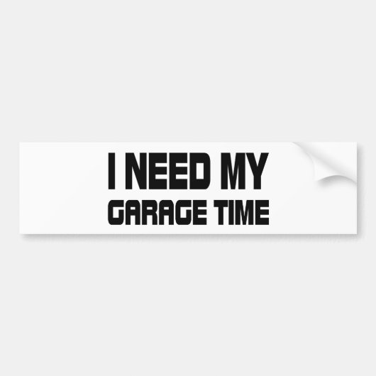 GARAGTIJD BUMPERSTICKER (Voorkant)
