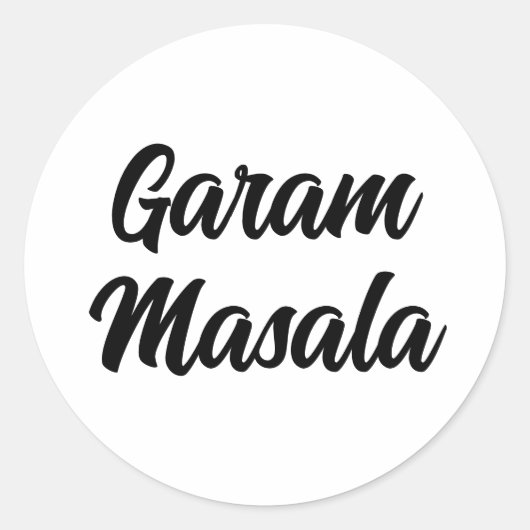 Garam Masala Pantry Label (Voorkant)