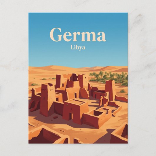 Garamantes Hoofdstad Ruïnes Libië Briefkaart (Voorkant)