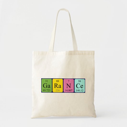 Garance periodieke lijstnaam canvas tas (Voorkant)
