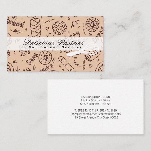 Garandeer | Patroon voor gebak  Visitekaartje (Voorkant / Achterkant)