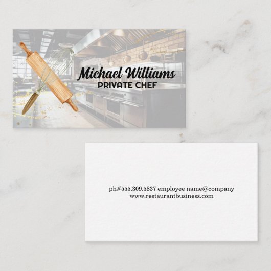 Garandeer Roller | Bakkerij Restaurant Keuken Visitekaartje (Voorkant / Achterkant)