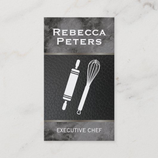 Garandeer Roller Culinaire Zwart Marmer Visitekaartje (Voorkant)