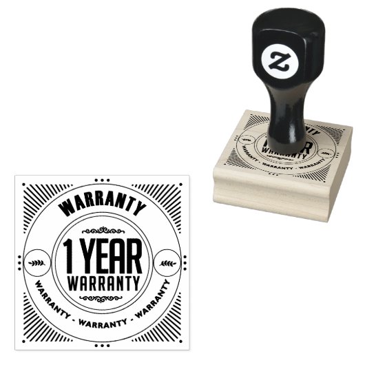 Garantie 1 jaarstempel rubberstempel (Gestempeld)