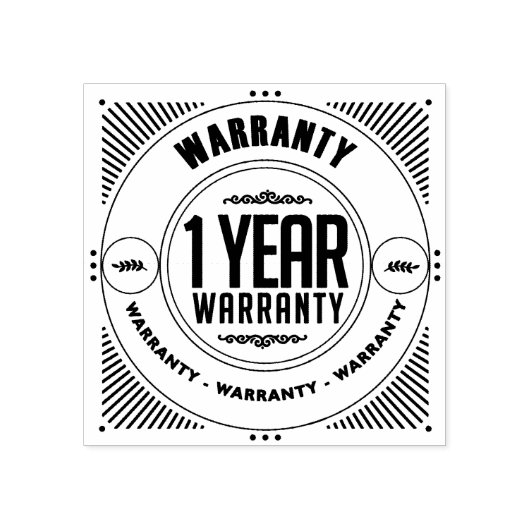 Garantie 1 jaarstempel rubberstempel (Afrduk)