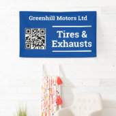 Garantie voertuig service ontwerp met QR-code Spandoek (Insitu)