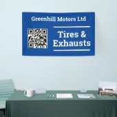 Garantie voertuig service ontwerp met QR-code Spandoek (Beurs)