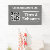 Garantie voertuig service ontwerp met QR-code Spandoek (Insitu)