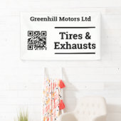 Garantie voertuigservice ontwerp met QR-code Spandoek (Insitu)
