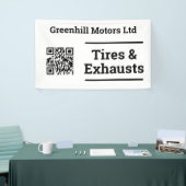 Garantie voertuigservice ontwerp met QR-code Spandoek (Beurs)