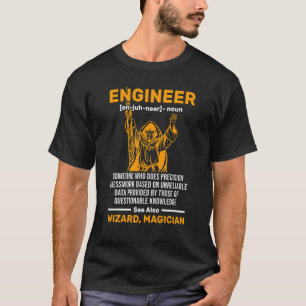 Garantie Wizard Ingenieur Definitie Civiel Mechani T-shirt