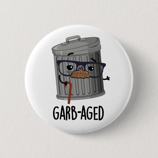 Garb-aged Funny Trash kan draaien Ronde Button 5,7 Cm (Voorkant)