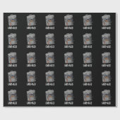 Garb-aged Funny Trash Kan Pun Dark BG Cadeaupapier (Vlak)