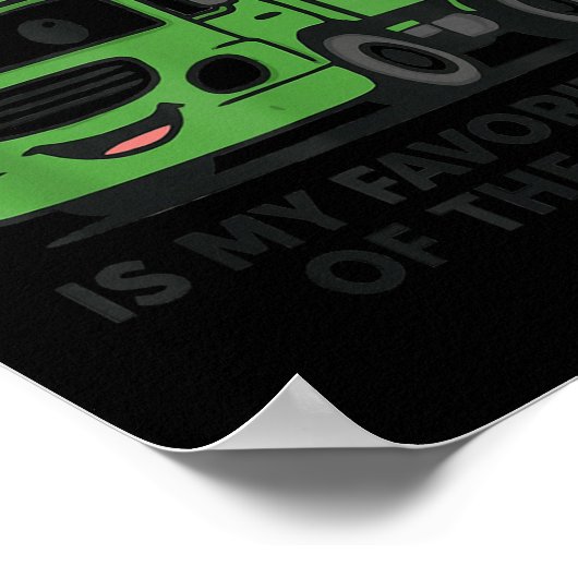 Garbage Day Is Favorite Traruck Kids Boys Toddlers Poster (Hoek)