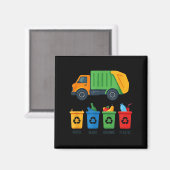 Garbage Day Recycling Truck Kids Boys Toddlers Gir Magneet (Voorkant / Achterkant)
