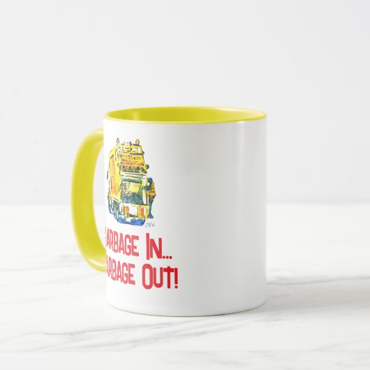 Garbage In . . . Garbage Out! Birthday Picture Mok (Voorkant links)