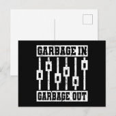 GARBAGE IN GARBAGE OUT Sound Engineer Audio Briefkaart (Voorkant / Achterkant)