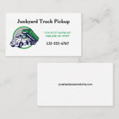 Garbage Junkyard Pickup Cartoon Guy Visitekaartje (Voorkant / Achterkant)