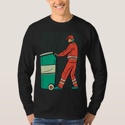 Garbage Man Cleaning Housekeeping T-shirt (Voorkant)