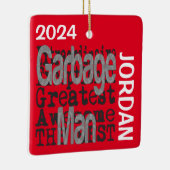 Garbage Man Extraordinaire CUSTOM Keramisch Ornament (Rechts)