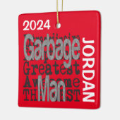 Garbage Man Extraordinaire CUSTOM Keramisch Ornament (Links)