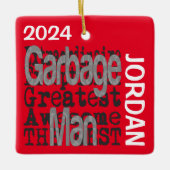 Garbage Man Extraordinaire CUSTOM Keramisch Ornament (Voorkant)