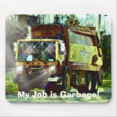 Garbage Refuse Trash Truck Driver's Mousepad Muismat (Voorkant)