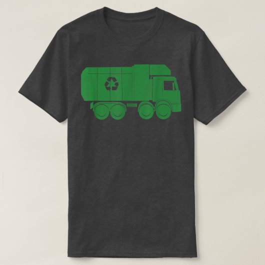 Garbage Smiling Truck Boy Love Recycling Day Dustc T-shirt (Design voorkant)